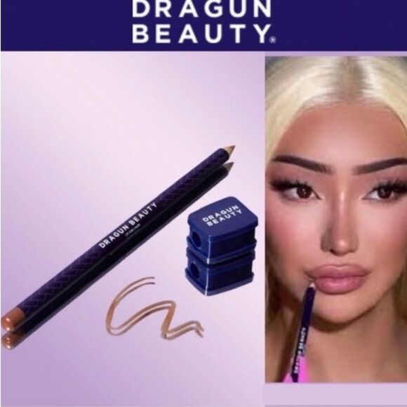 3/$20💘 Dragun Beauty Lip Job Lip Liner & Sharpener in 2.0 cc (Medium Brown) - Picture 1 of 16